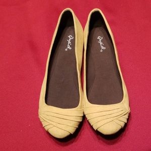 Yellow Suede Flats